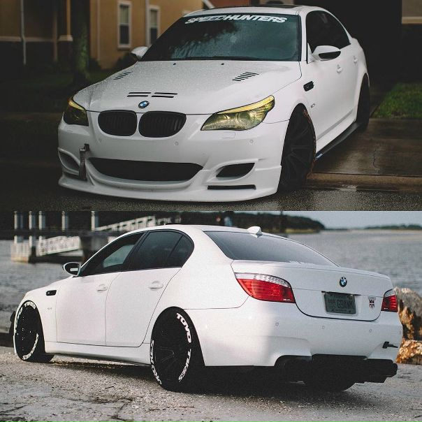 #BMW e60 в цвете Alpine White 